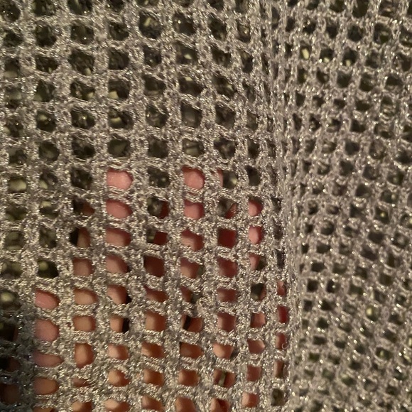 Express cropped open knit top with silver thread - Picture 10 of 10